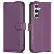 BINFEN COLOR - BINFEN Samsung Galaxy A55 5G Flip Pl&aring;nboksfodral Konstl&auml;der - Lila
