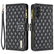 BINFEN COLOR - BINFEN Samsung Galaxy A55 5G Skal Med Fickor St&ouml;d Skydd - Svart