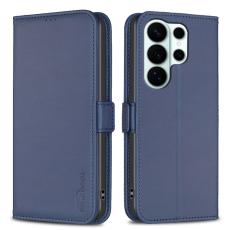 BINFEN COLOR - BINFEN Samsung Galaxy S26 Ultra Fodral PU L&auml;der Flip Folio - Bl&aring;