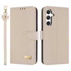 OEM - Bowknot Samsung Galaxy A55 5G Pl&aring;nboksfodral Konstl&auml;der - Khaki