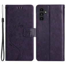 OEM - Butterfly Samsung Galaxy A55 5G Fodral KonstL&auml;der - Lila