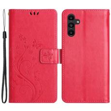 OEM - Butterfly Samsung Galaxy A55 5G Fodral KonstL&auml;der - R&ouml;d