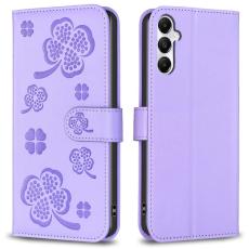 OEM - Clover Samsung Galaxy A55 5G Skal Konstl&auml;der - Lila