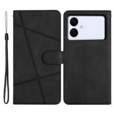 OEM - Crazy Horse Samsung Galaxy S26 Edge Pl&aring;nboksfodral Konstl&auml;der St&auml;ll - Svart