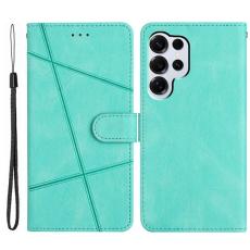 OEM - Crazy Horse Samsung Galaxy S26 Ultra Fodral Konstl&auml;der St&auml;ll - Gr&ouml;n