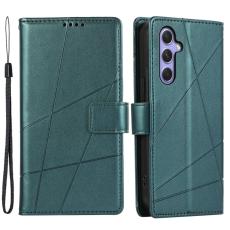 OEM - DF-06 Samsung Galaxy A55 5G Pl&aring;nboksfodral Impr&auml;gnat Konstl&auml;der - Gr&ouml;n