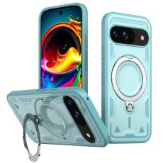 N/A - Google Pixel 10/10 Pro Skal Militärskydd Plast Kickstand - Baby Blue