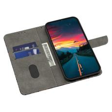 OEM - Hat Cat Samsung Galaxy A37 Fodral L&auml;der M&ouml;nstertryck - Vit