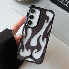 OEM - Hollow Samsung Galaxy A55 5G Skal Elektropl&auml;terad TPU - Svart