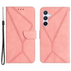 OEM - HT05 Samsung Galaxy A55 5G Pl&aring;nboksfodral Konstl&auml;der - Rosa