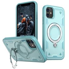 N/A - iPhone 11 / XR Skal Plast Militärskydd Kickstand - Baby Blue