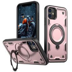 N/A - iPhone 11 / XR Skal Plast Militärt Skydd Kickstand - Roséguld