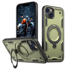 N/A - iPhone 14/13 Skal PC+TPU Militärt Skydd Kickstand - Olivgrön