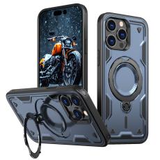 N/A - iPhone 14 Pro Max Skal Plast Militärskydd med Ställ - Blå