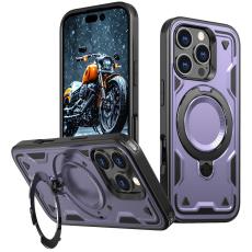 N/A - iPhone 16 Pro Max Skal Plast Militärskydd Kickstand - Lila