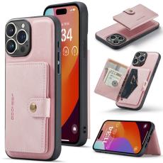 JEEHOOD - JEEHOOD iPhone 16 Pro Max Fodral Äkta Läder Plast - Rosa