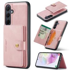 JEEHOOD - JEEHOOD Samsung Galaxy A35 5G Fodral Retro Läder Plast - Rosa
