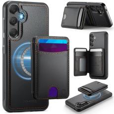 JEEHOOD - JEEHOOD Samsung Galaxy A55 5G Skal &Auml;kta L&auml;der - Svart