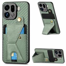 OEM - K-Shaped Oppo Find X9 Pro 5G Fodral &Auml;kta L&auml;der - Gr&ouml;n