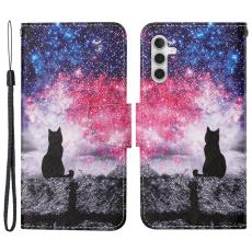 OEM - Pl&aring;nboksfodral Konstl&auml;der f&ouml;r Samsung Galaxy A55 5G M&ouml;nstertryck - Stj&auml;rnhimmel