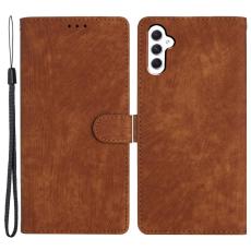 OEM - L&auml;der f&ouml;r Samsung Galaxy A55 5G Mobilskal Solid F&auml;rg St&auml;ll - Brun