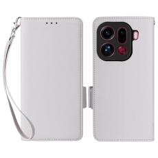 OEM - Litchi Oppo Find X9 Pro 5G Fodral &Auml;kta L&auml;der - Vit