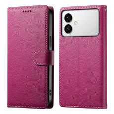OEM - LITCHI Samsung Galaxy S26 Edge Pl&aring;nboksfodral Konstl&auml;der - Rosa