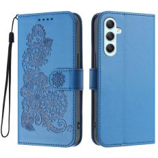 OEM - Mandala Samsung Galaxy A35 5G Fodral &Auml;kta L&auml;der - Royal Blue