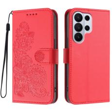 OEM - Mandala Samsung Galaxy S26 Ultra Fodral &Auml;kta L&auml;der - R&ouml;d