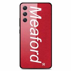 OEM - Meaford Samsung Galaxy A35 5G Skal H&auml;rdat Glas M&ouml;nstertryck - Transparent