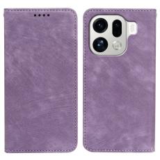 OEM - Oppo Find X9 Pro 5G Fodral &Auml;kta L&auml;der Magnetiskt - Lila