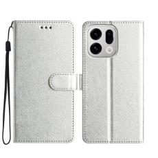 OEM - Oppo Find X9 Pro 5G Fodral &Auml;kta L&auml;der Magnetl&aring;s - Silver