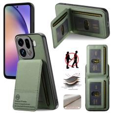 OEM - Oppo Find X9 Pro 5G Fodral &Auml;kta L&auml;der Plast RFID Skydd - Gr&ouml;n