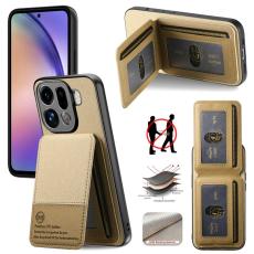 OEM - Oppo Find X9 Pro 5G Fodral &Auml;kta L&auml;der Plast RFID Skydd - Khaki