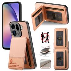 OEM - Oppo Find X9 Pro 5G Fodral &Auml;kta L&auml;der Plast RFID Skydd - Rosa