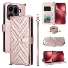 OEM - Oppo Find X9 Pro 5G Fodral &Auml;kta L&auml;der - Rosa