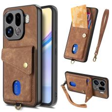 OEM - Oppo Find X9 Pro 5G Fodral Kickstand L&auml;der - Brun