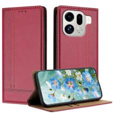 OEM - Oppo Find X9 Pro 5G Fodral L&auml;der St&auml;llfunktion - R&ouml;d