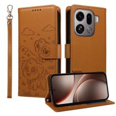 OEM - Oppo Find X9 Pro 5G Fodral PU L&auml;der RFID Skydd - Brun