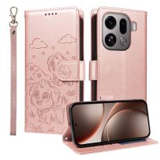 OEM - Oppo Find X9 Pro 5G Fodral PU L&auml;der RFID Skydd - Rosa