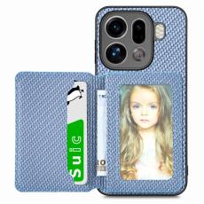 OEM - Oppo Find X9 Pro 5G Kortfack Fodral &Auml;kta L&auml;der RFID Skydd - Bl&aring;