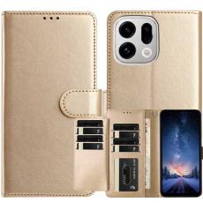 OEM - Oppo Find X9 Pro 5G Kortfack Fodral PU L&auml;der - Guld