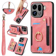 OEM - Oppo Find X9 Pro 5G Kortfack Fodral PU L&auml;der RFID Skydd - Rosa