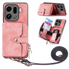 OEM - Oppo Find X9 Pro 5G Kortfack Fodral PU L&auml;der - Rosa