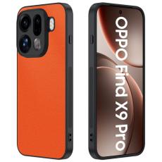 OEM - Oppo Find X9 Pro 5G Skal PU L&auml;der Skydd - Orange