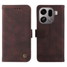 OEM - Oppo Find X9 Pro 5G St&auml;ll Fodral &Auml;kta L&auml;der - Brun