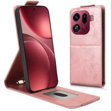 OEM - Oppo Find X9 Pro 5G St&auml;ll Fodral Kortfack L&auml;der - Ros&eacute;guld