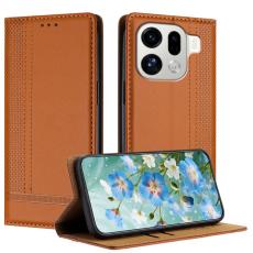 OEM - Oppo Find X9 Pro 5G St&auml;ll Fodral L&auml;der - Brun