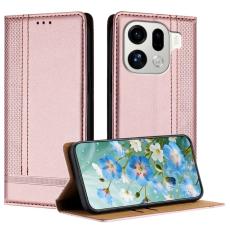 OEM - Oppo Find X9 Pro 5G St&auml;ll Fodral L&auml;der - Ros&eacute;guld