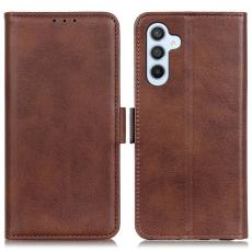 OEM - Pl&aring;nboksfodral Konstl&auml;der f&ouml;r Samsung Galaxy A55 5G - Brun